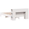 vidaXL Lit biblioth&egrave;que sans matelas blanc 140x190 cm bois pin massif