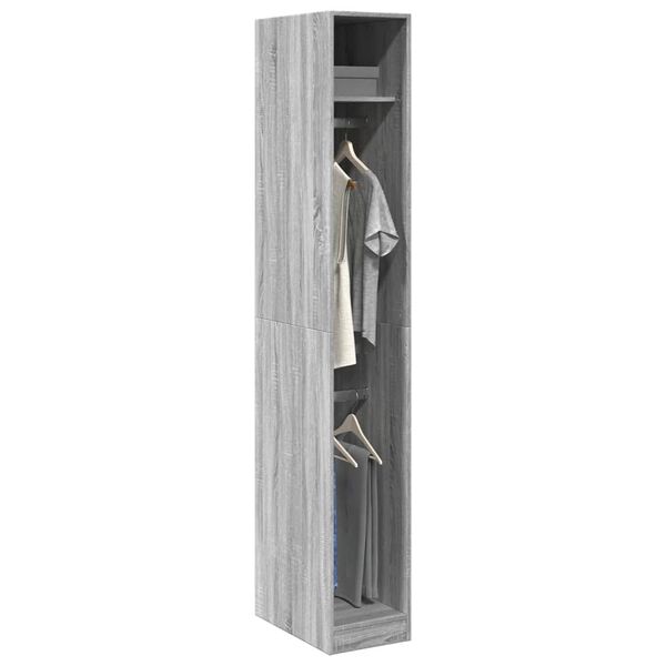 vidaXL Garde-robe sonoma gris 30x50x200 cm bois d'ingénierie