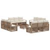 vidaXL Ensemble de canap&eacute; de jardin 13 pc Beige polyrotin