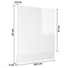 vidaXL Panneau de lave-vaisselle "Lyon" Blanc brillant 59,5x3x67 cm