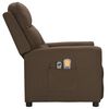 vidaXL Fauteuil &eacute;lectrique de massage Marron Tissu