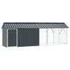 vidaXL Cage pour oiseaux Anthracite 422 x 103 x 142 cm Acier galvanis&eacute;