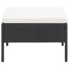 vidaXL Salon de jardin 3 pcs avec coussins Résine tressée Noir