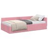 vidaXL Cadre de lit d'angle Rose 100 cm x 200 cm Velours