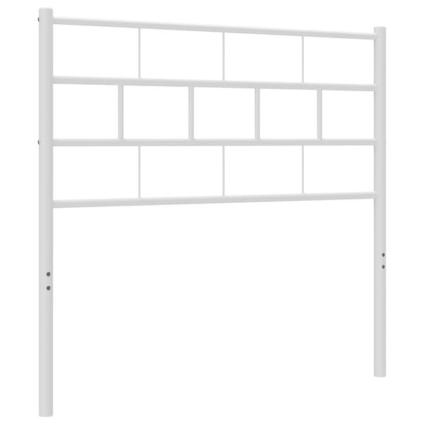 vidaXL T&ecirc;te de lit de remplacement m&eacute;tal blanc 75 cm
