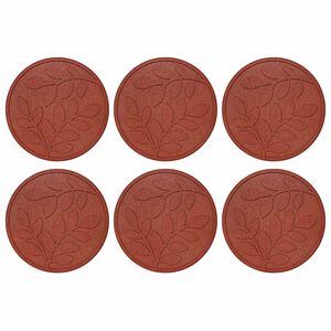 vidaXL Pierre de marchage 6 pi&egrave;ces Rouge &Oslash; 44 x 2 cm Caoutchouc