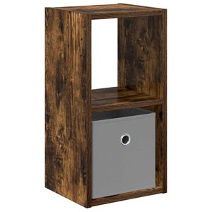 vidaXL Table de chevet Ch&ecirc;ne fum&eacute; 25,5 x 22 x 49,5 cm