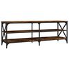 vidaXL Meuble TV ch&ecirc;ne fum&eacute; 140x40x50 cm bois d'ing&eacute;nierie