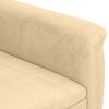 vidaXL Fauteuil inclinable Cr&egrave;me Similicuir daim