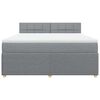 vidaXL Sommier &agrave; lattes de lit avec matelas Gris clair 180x200cm Tissu