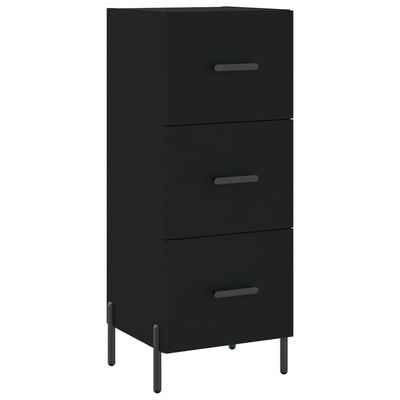 vidaXL Buffet haut Noir 34,5x34x180 cm Bois d'ingénierie