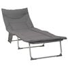 vidaXL Transat pliant avec coussin Anthracite