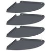 vidaXL &Eacute;tag&egrave;re Flottante d'Angle 4 pc Anthracite 30 x 30 x 2 cm