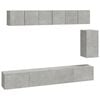 vidaXL Ensemble de meubles TV 6 pcs Gris b&eacute;ton Bois d'ing&eacute;nierie