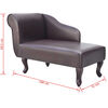 vidaXL Chaise longue Marron Similicuir