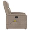 vidaXL Fauteuil inclinable de massage taupe tissu microfibre