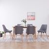 vidaXL Chaises &agrave; manger lot de 6 gris clair tissu