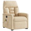 vidaXL Fauteuil inclinable de massage &eacute;lectrique cr&egrave;me
