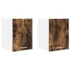 vidaXL Armoire suspendue 2 pcs Ch&ecirc;ne fum&eacute; et Blanc 30 x 31 x 40 cm