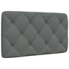 vidaXL Coussin de t&ecirc;te de lit gris fonc&eacute; 90 cm tissu