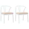 vidaXL Chaise de salle &agrave; manger 2 pc Bois de Caoutchouc Massif