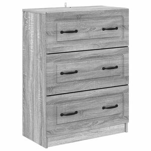 vidaXL Armoire &agrave; tiroirs Sonoma gris 66 x 34,5 x 87 cm