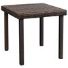 vidaXL Chaises longues lot de 2 avec table r&eacute;sine tress&eacute;e marron