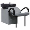 vidaXL Fauteuil de shampooing Gris clair et noir 136 x 60 x 92 cm
