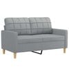vidaXL Canap&eacute; &agrave; 2 places Gris clair 120 cm Tissu