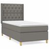 vidaXL Sommier &agrave; lattes de lit avec matelas Gris fonc&eacute; 80x200 cm Tissu