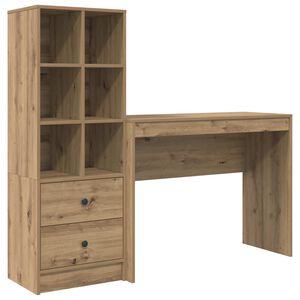 vidaXL Bureau Ch&ecirc;ne artisanal 145,5 x 40 x 127 cm 2 pc