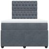 vidaXL Sommier &agrave; lattes de lit et matelas gris fonc&eacute; 120x190cm velours