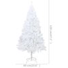 vidaXL Arbre de No&euml;l artificiel pr&eacute;-&eacute;clair&eacute; et boules blanc 120 cm PVC