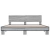 vidaXL Cadre de lit sans matelas sonoma gris 200x200 cm