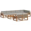 vidaXL Ensemble de canap&eacute;s d'ext&eacute;rieur 9 pc Naturel et gris clair
