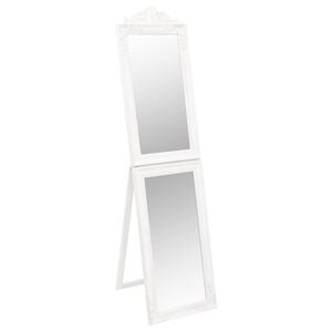 vidaXL Miroir sur pied Blanc 45x180 cm