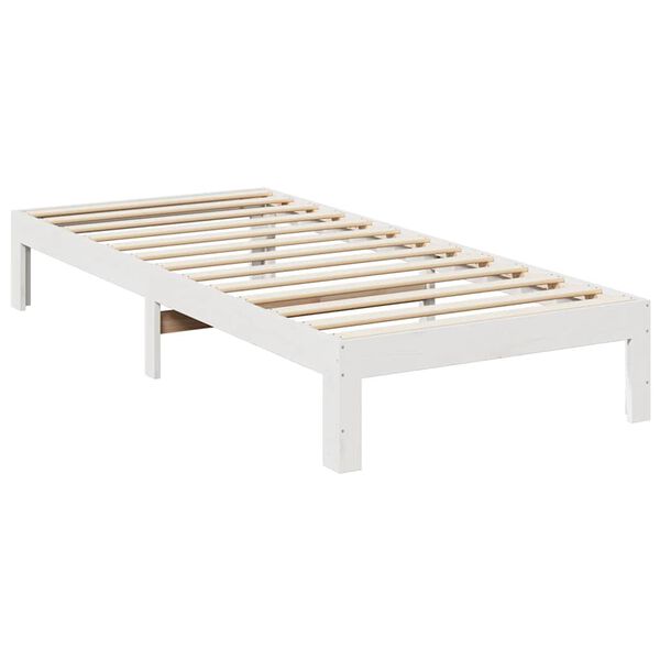 vidaXL Cadre de lit sans matelas blanc 90x200 cm bois de pin massif
