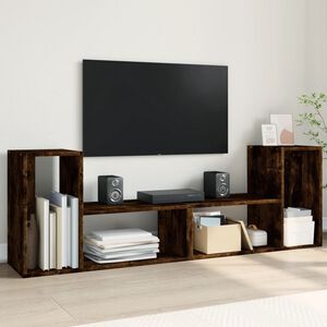 vidaXL Meubles TV 2 pcs ch&ecirc;ne fum&eacute; 75x30x50 cm bois d'ing&eacute;nierie