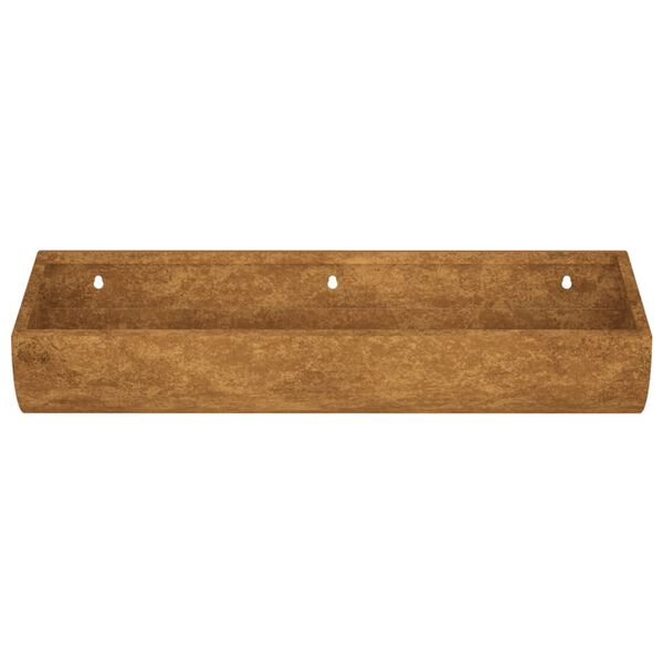 vidaXL Jardini&egrave;re murale 50x16x10 cm acier corten