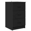 vidaXL Cabinet de chevet Noir 38 x 38 x 66 cm Bois d'ing&eacute;nierie