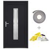 vidaXL Porte d'entr&eacute;e anthracite 98x190 cm PVC