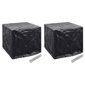 vidaXL Housse de r&eacute;servoir d'eau de jardin 2pcs 8 &oelig;illet 116x100x120cm