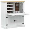 vidaXL Cabinet &agrave; vin Blanc 97 x 45 x 114 cm Pin massif