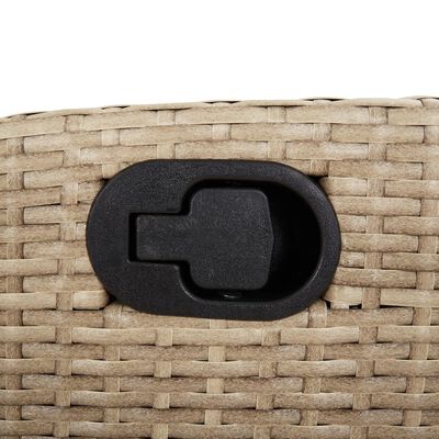 vidaXL Banc inclinable de jardin avec coussins beige résine tressée