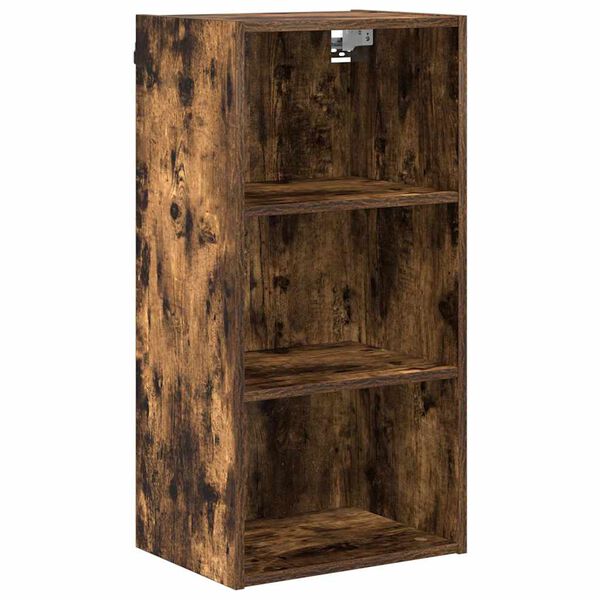vidaXL Armoire suspendue avec stockage Ch&ecirc;ne fum&eacute; 40 x 29,5 x 80 cm