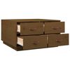vidaXL Table basse Marron miel 80x80x45 cm Bois massif de pin