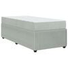 vidaXL Cadre de lit avec matelas Gris clair 90 x 200 cm tissu