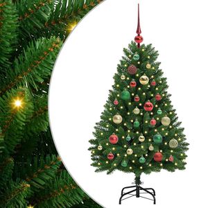 vidaXL Sapin de No&euml;l artificiel 120 cm 150 LED Blanc chaud Vert