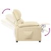 vidaXL Fauteuil inclinable Cr&egrave;me Tissu
