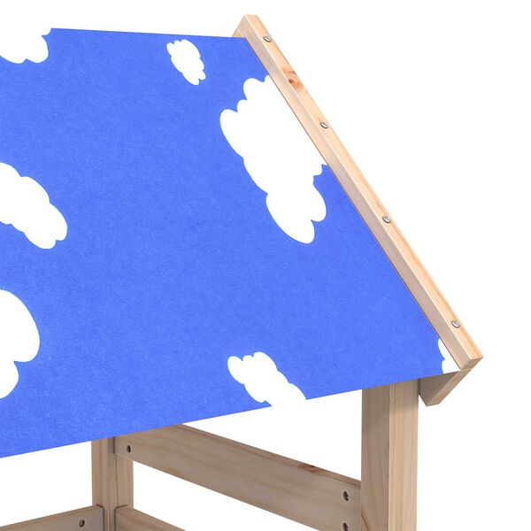 vidaXL Tour de jeu Marron 110,5 x 52,5 x 215cm Pin massif